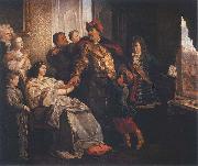 Wojciech Gerson Pozegnanie Jana III z rodzina przed wyprawa wiedenska Sweden oil painting artist